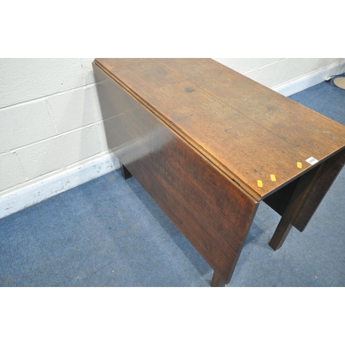 1247 - A 20TH CENTURY OAK RECTANGULAR GATE LEG TABLE, open length 157cm x closed 50cm x depth 106cm x heigh... 