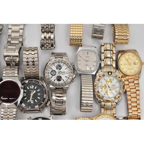 129 - A BOX OF ASSORTED WRISTWATCHES, a selection of watches, names to include Sekonda, Weide, Oris, Pulsa... 