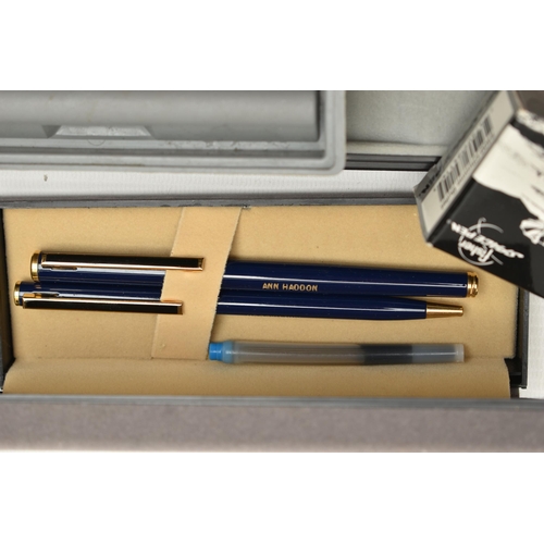 130 - ASSORTED PENS, to include a boxed 'Parker' Calligraphy set, a boxed 'Fisher Space pen', a boxed 'Par... 