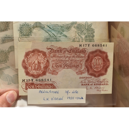 147 - A BANKNOTE ALBUM OF MAINLY BANK OF ENGLAND NOTES, to include early Bradbury 1917 £1 E28, a Pre 1927 ... 