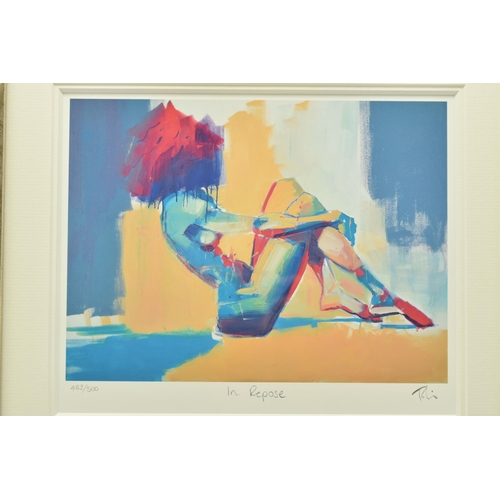 309 - TOBY MULLIGAN (BRITISH 1969) 'IN REPOSE', a signed limited edition print on paper depicting a colour... 