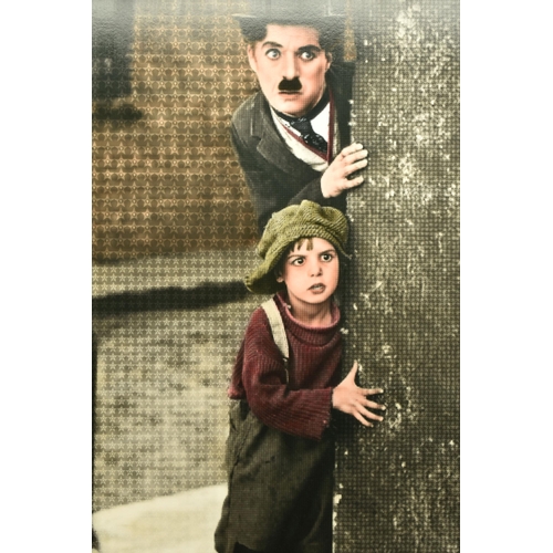 315 - NICK HANCOCK (BRITISH CONTEMPORARY) 'CHARLIE CHAPLIN', an image of Charlie Chaplin and Jackie Coogan... 