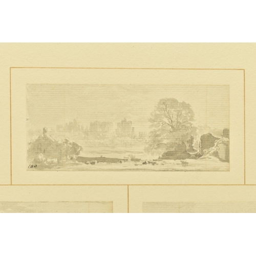 316 - CIRCLE OF JOHN FLOWER OF LEICESTER (1767-1849) THREE VIEWS OF WINGFIELD MANOR, DERBYSHIRE, unsigned,... 