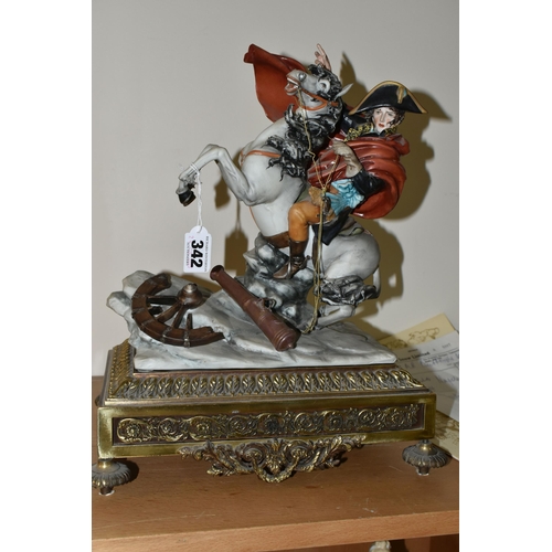 342 - A CAPO-DI-MONTE PORCELAIN FIGURE OF NAPOLEON, T246, sculpted by Tosca, Large Porcelain Figure/Sculpt... 