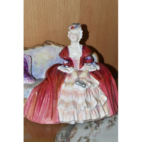 346 - TWO ROYAL DOULTON FIGURINES, each seated on a sofa, comprising Belle O' The Ball HN1997, and Sweet a... 