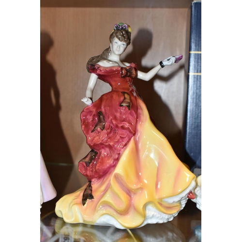 360 - SIX ROYAL DOULTON FIGURINES OF THE YEAR, comprising 1992 Mary HN3375 (glue residue to base, restorat... 