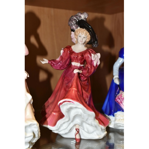 360 - SIX ROYAL DOULTON FIGURINES OF THE YEAR, comprising 1992 Mary HN3375 (glue residue to base, restorat... 