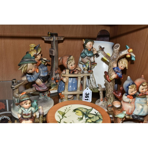 361 - A COLLECTION OF 1940'S WEST GERMAN GOEBEL FIGURINES, comprising 'Signs Of Spring', 'Culprits' (broke... 