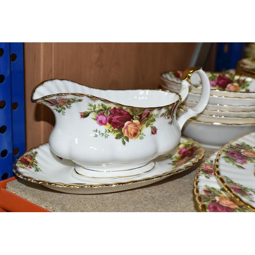 421 - A LARGE QUANTITY OF ROYAL ALBERT 'OLD COUNTRY ROSES' PATTERN DINNER AND TEAWARE, comprising a covere... 