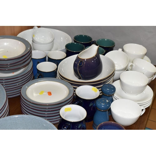 426 - A COLLECTION OF DENBY DINNERWARE, comprising two 'Batik' footed mugs, two 'Harlequin' mugs, two 'Bar... 