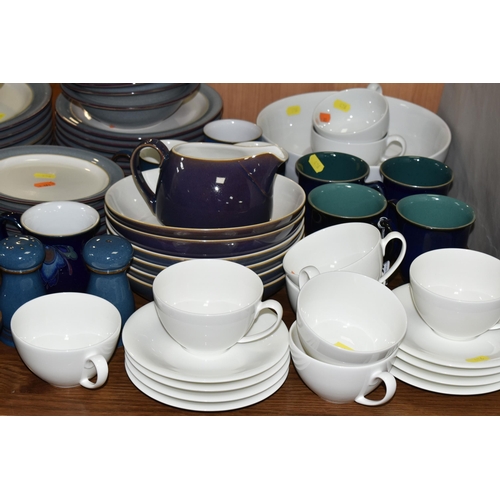 426 - A COLLECTION OF DENBY DINNERWARE, comprising two 'Batik' footed mugs, two 'Harlequin' mugs, two 'Bar... 