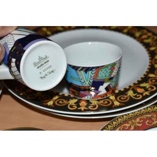 436 - A GROUP OF ROSENTHAL DINNERWARE, comprising two Versace 'Medusa' pattern dinner plates and two salad... 