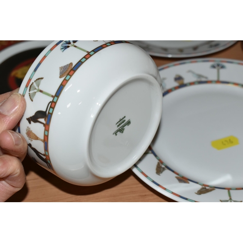 436 - A GROUP OF ROSENTHAL DINNERWARE, comprising two Versace 'Medusa' pattern dinner plates and two salad... 