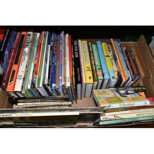 460 - SIX BOXES OF BOOKS, to include vintage children's books, mid-century Penguin paper backs,  seven Fre... 