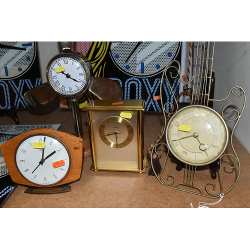 468 - THREE NEXT POP ART GLASS WALL CLOCKS, Nextime 'See You' design, size 43cm x 43cm battery operated, t... 