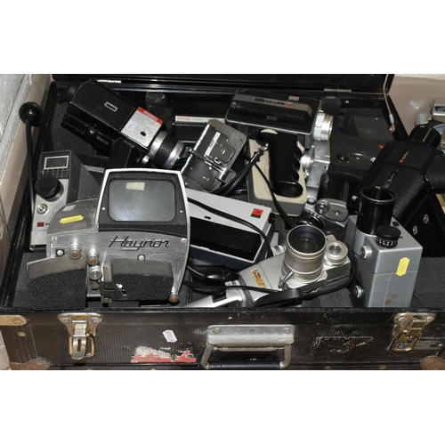 522 - A QUANTITY OF VINTAGE CINE FILM EQUIPMENT, to include Eumig, Kodak and Argus cameras, editing machin... 