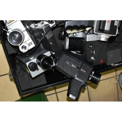 522 - A QUANTITY OF VINTAGE CINE FILM EQUIPMENT, to include Eumig, Kodak and Argus cameras, editing machin... 