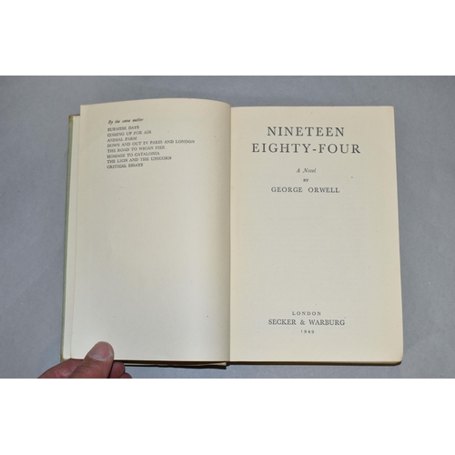 394 - ORWELL; GEORGE, a First Edition of the authors iconic masterpiece 1984, published by Martin Secker &... 