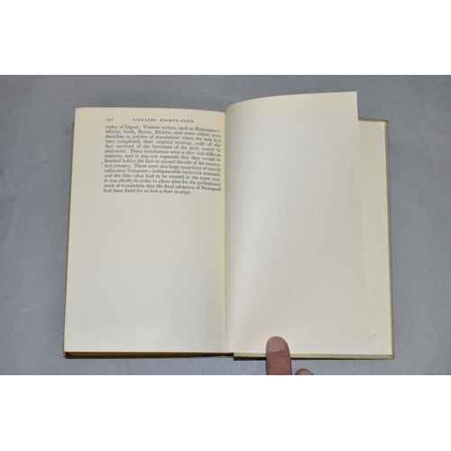 394 - ORWELL; GEORGE, a First Edition of the authors iconic masterpiece 1984, published by Martin Secker &... 