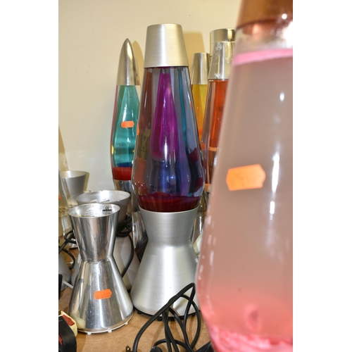 466 - A COLLECTION OF MATHMOS LAVA LAMPS AND SIMILAR, comprising ten Mathos Lava lamps in assorted colours... 