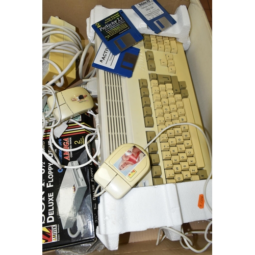 527 - AMIGA 1200 COMPUTER, BOXED, includes two mice and a floppy drive, everything is tested and is in wor... 