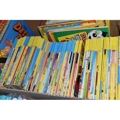 533 - SIX BOXES OF COMIC ANNUALS, COMIC LIBRARY AND COMICS, comprising approximately 145 Book Annuals from... 