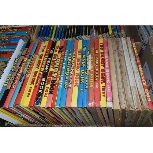 533 - SIX BOXES OF COMIC ANNUALS, COMIC LIBRARY AND COMICS, comprising approximately 145 Book Annuals from... 