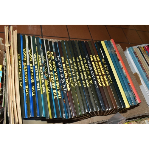 533 - SIX BOXES OF COMIC ANNUALS, COMIC LIBRARY AND COMICS, comprising approximately 145 Book Annuals from... 