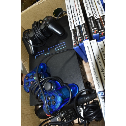 543 - PLAYSTATION 2 CONSOLE AND GAMES, including Splinter Cell, Grand Theft Auto San Andreas, Super Monkey... 