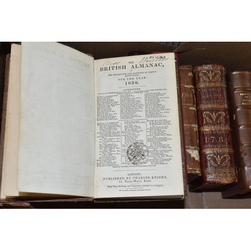 549 - ANTIQUARIAN BOOKS, consisting of thirteen titles, The British Almanac of the Society for the Diffusi... 