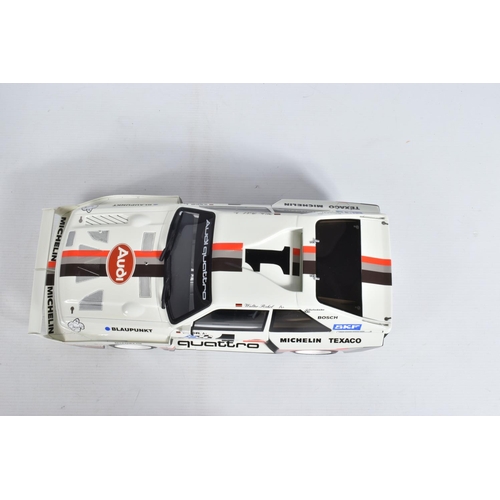 26 - A BOXED OTTO MOBLIE AUDI QUATRO S1 PIKES PEAK HILL CLIMB 1987 1:12 MODEL VEHICLE, numbered, painted ... 