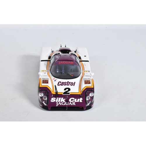 27 - A BOXED EXOTO MOTORBOX JAGUAR XJR-9LM 1988 1:18 MODEL RACECAR, numbered MTB00104, painted white with... 