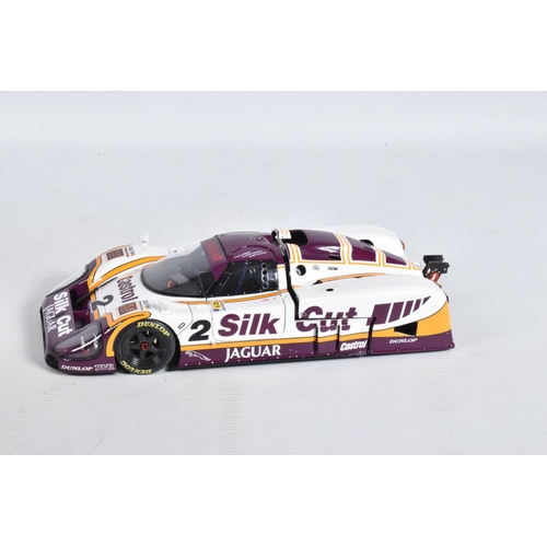 27 - A BOXED EXOTO MOTORBOX JAGUAR XJR-9LM 1988 1:18 MODEL RACECAR, numbered MTB00104, painted white with... 