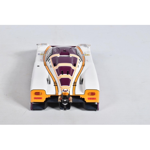 27 - A BOXED EXOTO MOTORBOX JAGUAR XJR-9LM 1988 1:18 MODEL RACECAR, numbered MTB00104, painted white with... 