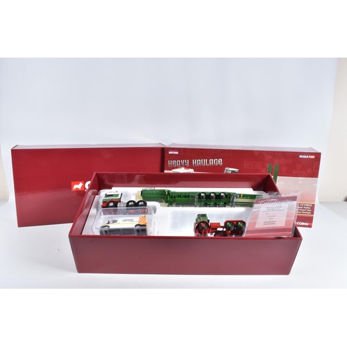 3 - A BOXED LIMITED EDITION CORGI HEAVY HAULAGE FODEN ALPHA NOOTEBOOM STEP FRAME TRAILER, ATKINSON VENTU... 