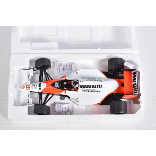 30 - A BOXED MINICHAMPS MCLAREN HONDA MP4/5B . G. BERGER 1990 1:18 MODEL RACECAR, numbered 530 901828, pa... 