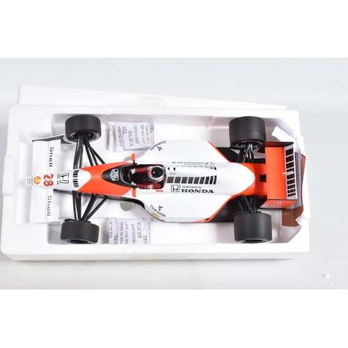 30 - A BOXED MINICHAMPS MCLAREN HONDA MP4/5B . G. BERGER 1990 1:18 MODEL RACECAR, numbered 530 901828, pa... 