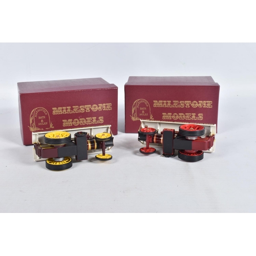 31 - TWO BOXED LIMITED EDITION MILESTONE MODELS WHITEMETAL SHOWMANS ENGINE MODELS, No.1 Burrell Scenic Sh... 