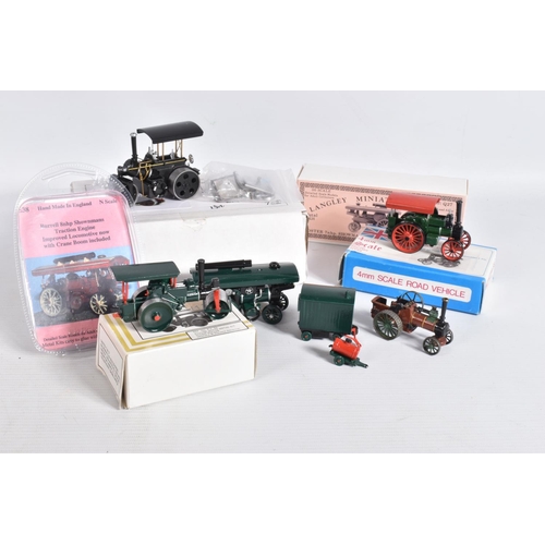 32 - A QUANTITY OF CONSTRUCTED BOXED WHITEMETAL KIT MODELS OF TRACTION ENGINES, SHOWMANS ENGINES AND STEA... 