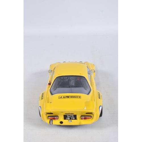 38 - A BOXED OTTO MOBILE RENAULT ALPINE A110 1800S GR.5 1:18 MODEL VEHICLE, numbered OT092 UVI, yellow bo... 