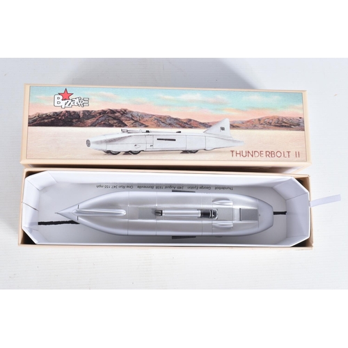 4 - A BOXED BIZARRE 1938 THUNDERBOLT II 1:43 MODEL LAND SPEED VEHICLE, numbered B1064, signed to the box... 