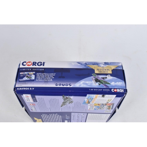 40 - THREE BOXED CORGI LIMITED EDITION AVIATION ARCHIVE 1:48 MODEL MILITARY AIRCRAFTS, the first a Albatr... 