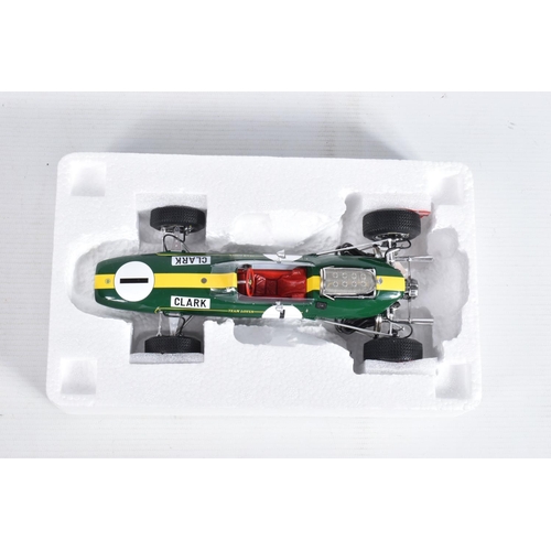 8 - A BOXED SPARK LOTUS 33, NO.1 WINNER GERMAN GP 1965 1:18 MODEL RACING CAR, numbered 18S067, green pai... 