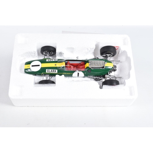 8 - A BOXED SPARK LOTUS 33, NO.1 WINNER GERMAN GP 1965 1:18 MODEL RACING CAR, numbered 18S067, green pai... 