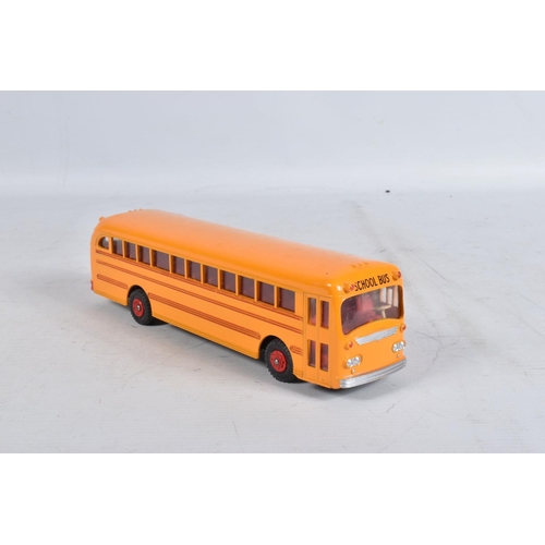 56 - A BOXED DINKY SUPERTOYS WAYNE SCHOOL BUS, No.949, version with red lines and bumper, complete but ha... 