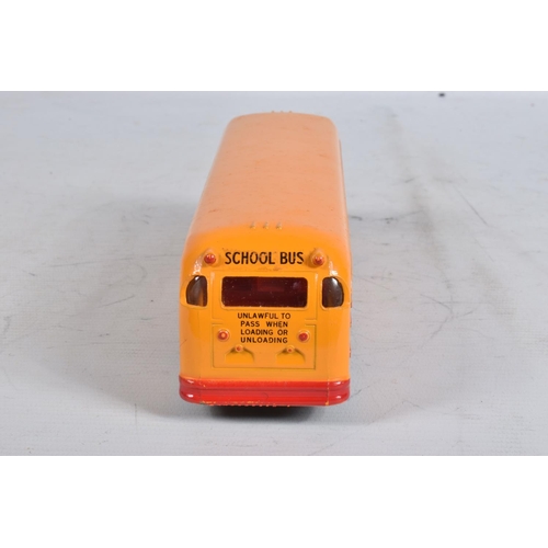 56 - A BOXED DINKY SUPERTOYS WAYNE SCHOOL BUS, No.949, version with red lines and bumper, complete but ha... 