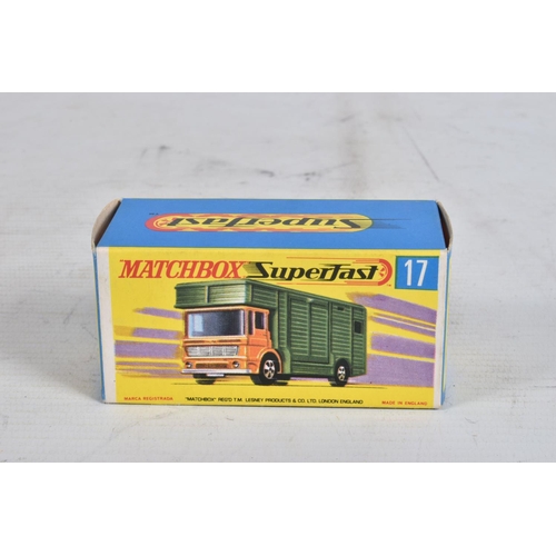 59 - FOUR BOXED MATCHBOX SUPERFAST DIE-CAST MODEL HEAVY VEHICLES, to include a PipeTruck no.10, orange bo... 