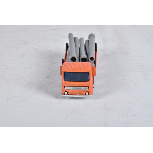 59 - FOUR BOXED MATCHBOX SUPERFAST DIE-CAST MODEL HEAVY VEHICLES, to include a PipeTruck no.10, orange bo... 