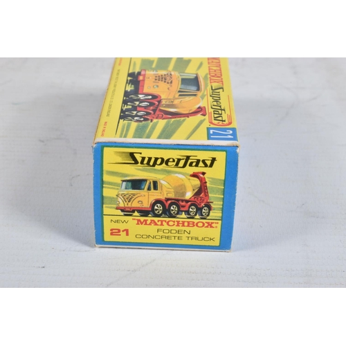 59 - FOUR BOXED MATCHBOX SUPERFAST DIE-CAST MODEL HEAVY VEHICLES, to include a PipeTruck no.10, orange bo... 