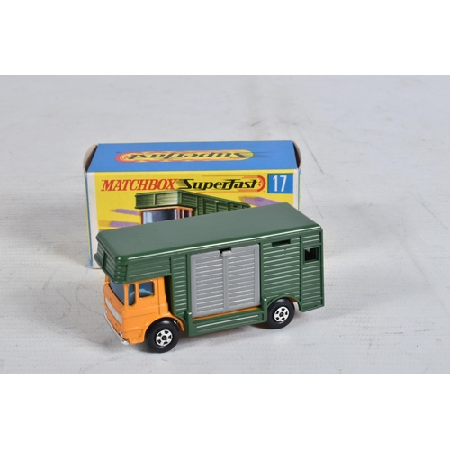 59 - FOUR BOXED MATCHBOX SUPERFAST DIE-CAST MODEL HEAVY VEHICLES, to include a PipeTruck no.10, orange bo... 